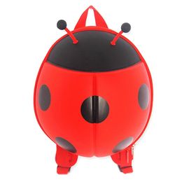 3D Stereoscopic Ladybug Children Backpack Girls Boy Kindergarten Oxford Cloth School Bag Children Cartoon Ladybug Backpack282O