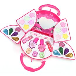 Beauty Fashion 30PCS Kids Makeup Kit Washable Cosmetic Pretend Play Set with Handbag for Children Toddlers Girls Birthday Xmas Year Gift 230216