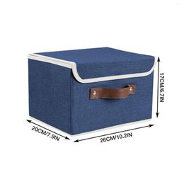 Storage Boxes Sturdy Foldable Fabric With Handle Lid Large Collapsible Box Basket For Home Organiser 2 Cushion Bag