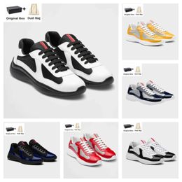 23er Jahre Herrenschuhe Top Design Americas Cup Sneakers Lackleder Wanderschuhe Marke Herren Skateboard Walking Runner Casual Outdoor Schwarz B27 Sportschuh EU38-46 Mit Box