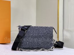 Designers Coussin PM Denim Bag Leisure Handbag Luxurys Womens Cross body Fall In Love Bags Big Sliver Chain Crossbody Purse Wallets for Womens Men M57782 M57790