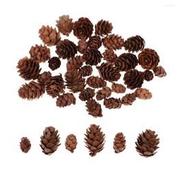 Christmas Decorations MagiDeal 50Pcs Mixed Size Mini Natural Rustic Dried Pine Cones In Bulk For Party Ornament Florists Wrapping Decoration