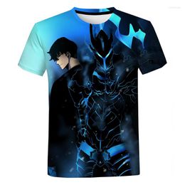 Men's T Shirts 2023 Anime Solo Leveling 3D Printed T-shirt Men Women Summer Cool Fashion Casual Oversized Short Sleeve Streetwear Tees Tops