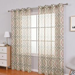 Curtain Semi-shading Polyester Translucent Dropping Window Bedroom Decoration Daily Use