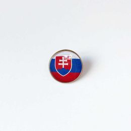 Partys Slovakia National Flag Brooch World Cup Football Brooch High Class Banquet Party Gift Decoration Crystal Commemorative Metal Badge