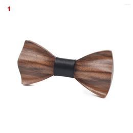Bow Ties Ly Men 3D Handmade Wooden Tie Butterfly Bowtie Marriage Wedding Party Business Accessories DO99