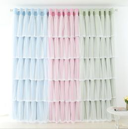 Curtain Korean Princess Style Window Blackout Curtains For Living Room Girls Bedding Drapes Cotinas Para Sala Decorative
