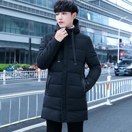 Men's Down Mens Parkas Winter Cotton-padded Jacket Coat Men Casual Thicken Hooded Warm Wadded Male Clothes Outerwear