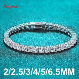 Charm Bracelets Smyoue 265mm Real Tennis Bracelet for Women Christmas Gift Platinum Plated 100% 925 Sterling Silver Wedding Jewellery 230215