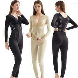 Women's Shapers Women Full Body Shaper Long Sleeve Pants Bodysuits Shaping Clothes Firm Tummy Control Tight Ortic Underwear