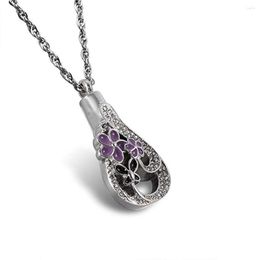 Pendant Necklaces Flowers Butterfly Opening Cremation Urns For People