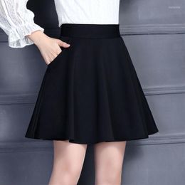 Skirts Pleated Autumn Winter Half Length Short Dance High Waist A-line Faldas Fashion Clothes For Women