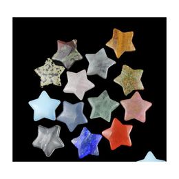 Stone Random Colour Star Statue Natural Carving Home Decoration Crystal Polishing Gem Drop Delivery Jewellery Dhybz