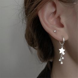 Stud Earrings Fashion Tassel Crystal Star For Women Girl Trendy Elegant Party Jewellery Prevent Allergy Eh604