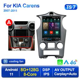 2 DIN Android 11 Player For Tesla Style Car dvd Radio Video For KIA Carens 2007 2008-2011 Multimedia GPS 2din Carplay Stereo
