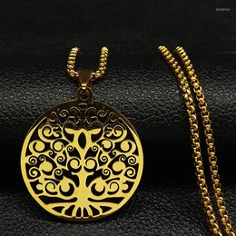 Chains 2023 Famliy Two Girl Boy Stainless Steel Necklace Women Gold Colour Chain Jewellery Acero Inoxidable Joyeria N51