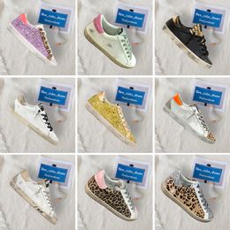 Golden Super Star Sneakers goldens Shoes Metallic Casual Shoes Doold Dirty Shoe Snake Skin Heel Suede Cream Sole Women Man White Leather Plaid Flat Glitter 2023 ZMPQ 7