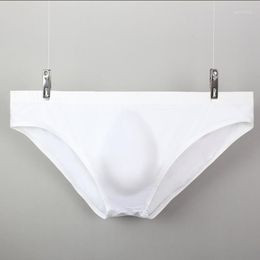Underpants Men's Underwear Ice Silk Briefs U Convex Film Design Ultra-thin