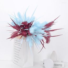 Decorative Flowers 5 Heads Of Reed Wedding Simulation Home Furnishings Dog's Tail Grass Hall Decoration