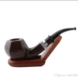 Wholesale of Black Sandalwood Pipe and Solid Wood Hand Bending Pipe and Tobacco Fittings