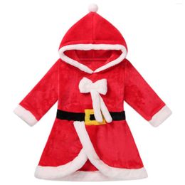 Girl Dresses Girls Christmas Dress Red Kids Cotton Santa Claus Costume Infant Baby Xmas Year Velvet Cloth