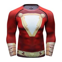 Men's T Shirts Digital Sublimation Printed Long Sleeve High Quality Men Round Neck Rashguard For