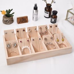 Jewellery Pouches Fashion Solid Wood Jewellery Display Tray Earrings Bracelets Pendant