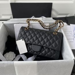Designer 7A Classic Flap Kette Umhängetasche Damen Crossbody Luxus Caviar Grain Schaffell Leder Mode Handtasche Taschen