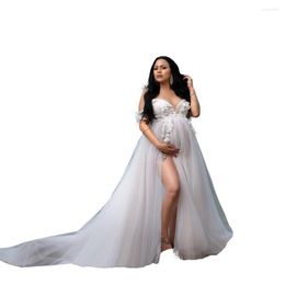 Bridesmaid Dress Elegant Bridal Sleeveless Split Bathrobe Women Lingerie Nightgown Pyjamas Pregnant Sleepwear Women's Gowns Nightwear