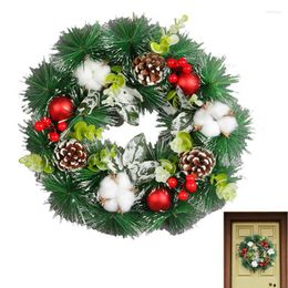 Christmas Decorations Door Wreath 12 In Front Holiday Decor With Pine Cones