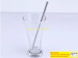 Fast Shipping Bend Straight Stainless Steel Straw drinking straw beer and fruit juice straw1000pcslot