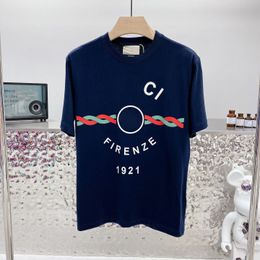 Gg Bee Advanced Version Italy Fashion Men's T-shirt Tops Summer Female 2G Letter Printing Luxury Brands Shirt Men and Women Highs Quality Casual Cotton Round 897