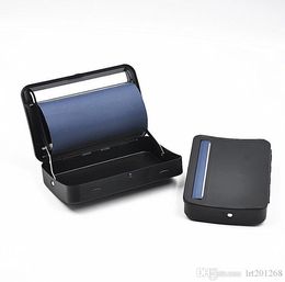 Smoking Pipes Metal Pure Colour Cigarette Appliance Hand-rolled Automatic Pure Black Cigarette Box