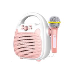 Drums Percussion Wireless Kid Singing Machine Microphone Karaoke 5.0 Toy Sound LED Light Gift Party Supplies Educational Playing 230216