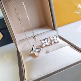 clover designer brand luxury pendant necklaces for women mother of pearl 4 leaf flower choker necklace jewelry gift original box packing