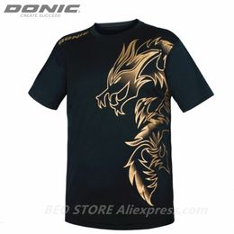 Outdoor TShirts DONIC Table Tennis Jerseys Training TShorts Style Dragon Absorb Sweat Comfort Top Quality Ping Pong Shirt Cloth Sportswear 230216