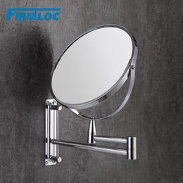 Mirrors Firmloc 8 Inch Extendable 1X5X Magnifying Bathroom Mirror Smart Makeup Wall Mounted Cabinet