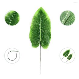 Decorative Flowers 20Pcs Realistic Artificial Plant Fake Banana Leaf DIY Flower Arrangement Vivid Garden Ornament Home Decoration Supplies