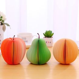 Party Favour Creative Fruit Shape Notes Paper Cute Apple Lemon Pear Strawberry Memo Pad Sticky School Office Supply SN4313