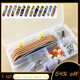 Novelty Games Educational Finger Skating Board Table Game Toy Child Mini Fingerboard Finger Scooter Skate Repair Tool Skateboard Assembly Kit 230216