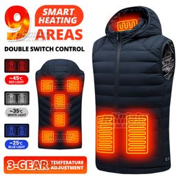 Women's Vests 9 Areas Self Heated Body Warmer Women Men Warm Heating Jacket Thermal Clothing Hunting Fishing Fashion Cycling 230215