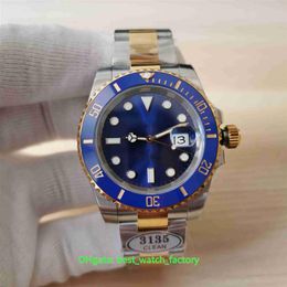 CLEAN Factory Super Quality Watches 40mm 116613 116613LB Two Tone Gold Ceramic Bezel CAL 3135 Movement Mechanical Automatic Mens W237q