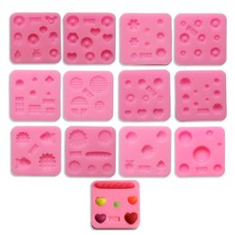 Cake Tools Miniature Silicone Cookie Mould Square Chocolate Ice Candy Maker Tray Jelly Desserts Muffin Fondant Children'S Bakeware