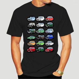 Мужские рубашки T 2023 Austin Mini Print Fit Fit Print Men Men Men Summer Style Cooper Classic Car Shirt Shirt Tee 7054x