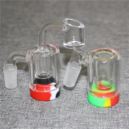 Assembly Hookah Ash Catcher Glass Ashcatcher 14mm with Silicone Container Smoking Bong Water Pipe