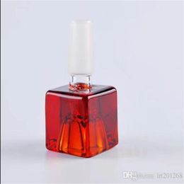 Square bubble head Wholesale Glass bongs Oil Burner Glass Pipes Water Pipes Glass Pipe Oil