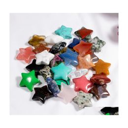 Stone Natural Crystal 30Mm Star Ornaments Quartz Healing Crystals Energy Reiki Gem Living Room Decoration Drop Delivery Jewellery Dhkzr