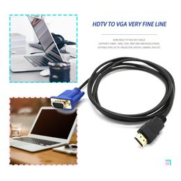HDMI-compatible to VGA D-SUB Male Video Adapter Cable Lead for HDTV PC Computer Monitor Video Adapter Cable