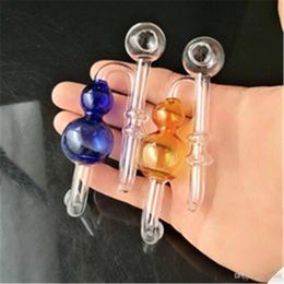 multi-curved hooded gourd pot New Unique Glass Bongs Glass Pipes Water Pipes Hookah Oil Rigs Smoking with Droppe