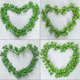 Decorative Flowers Home Decor Artificial Plants Vines Fake Green Silk Hanging For Wedding Party Garden Decoration Ivy Leaf Garland